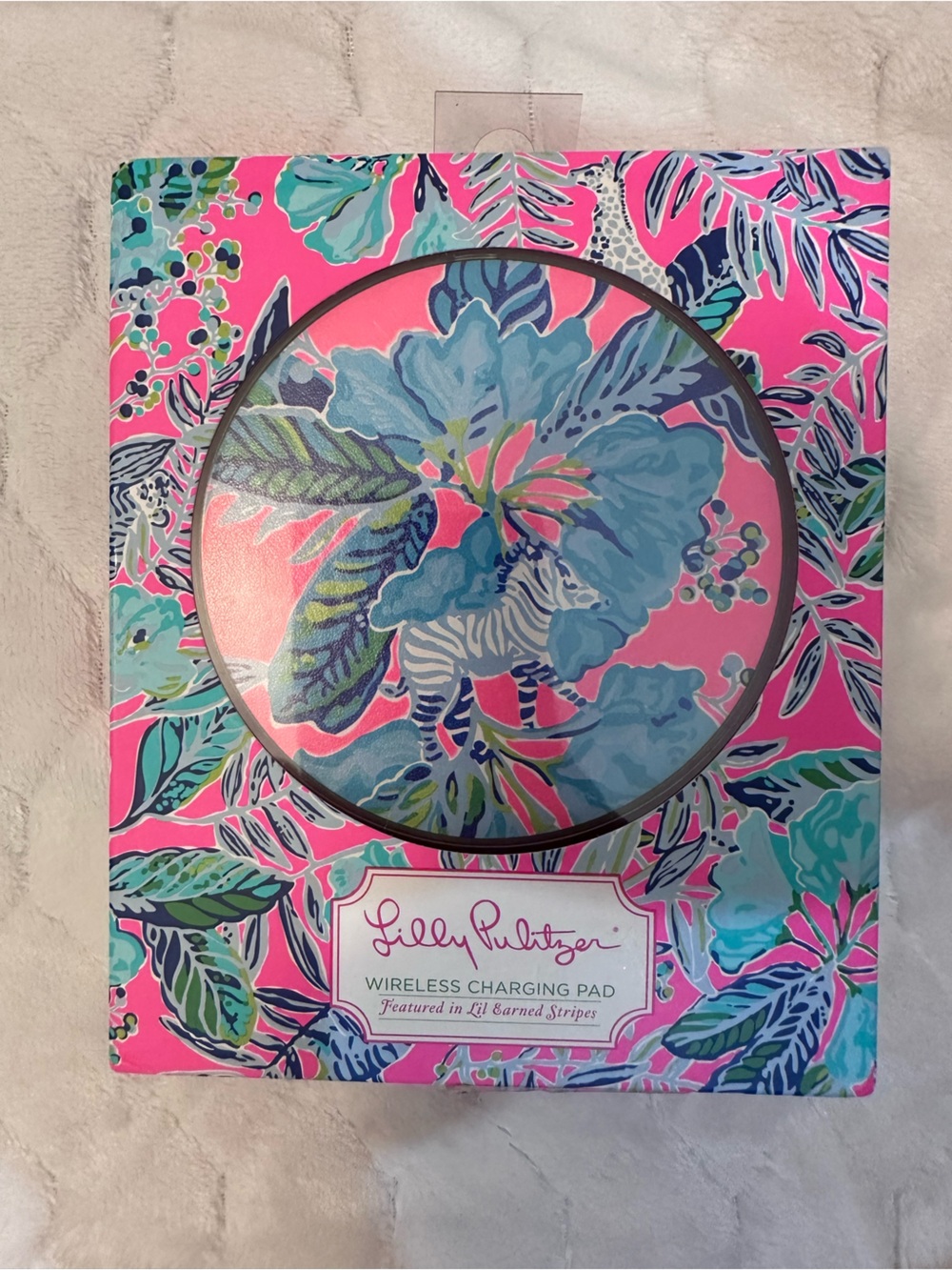 Lilly Pulitzer Floral Wireless Charging Pad - Pink & Aqua